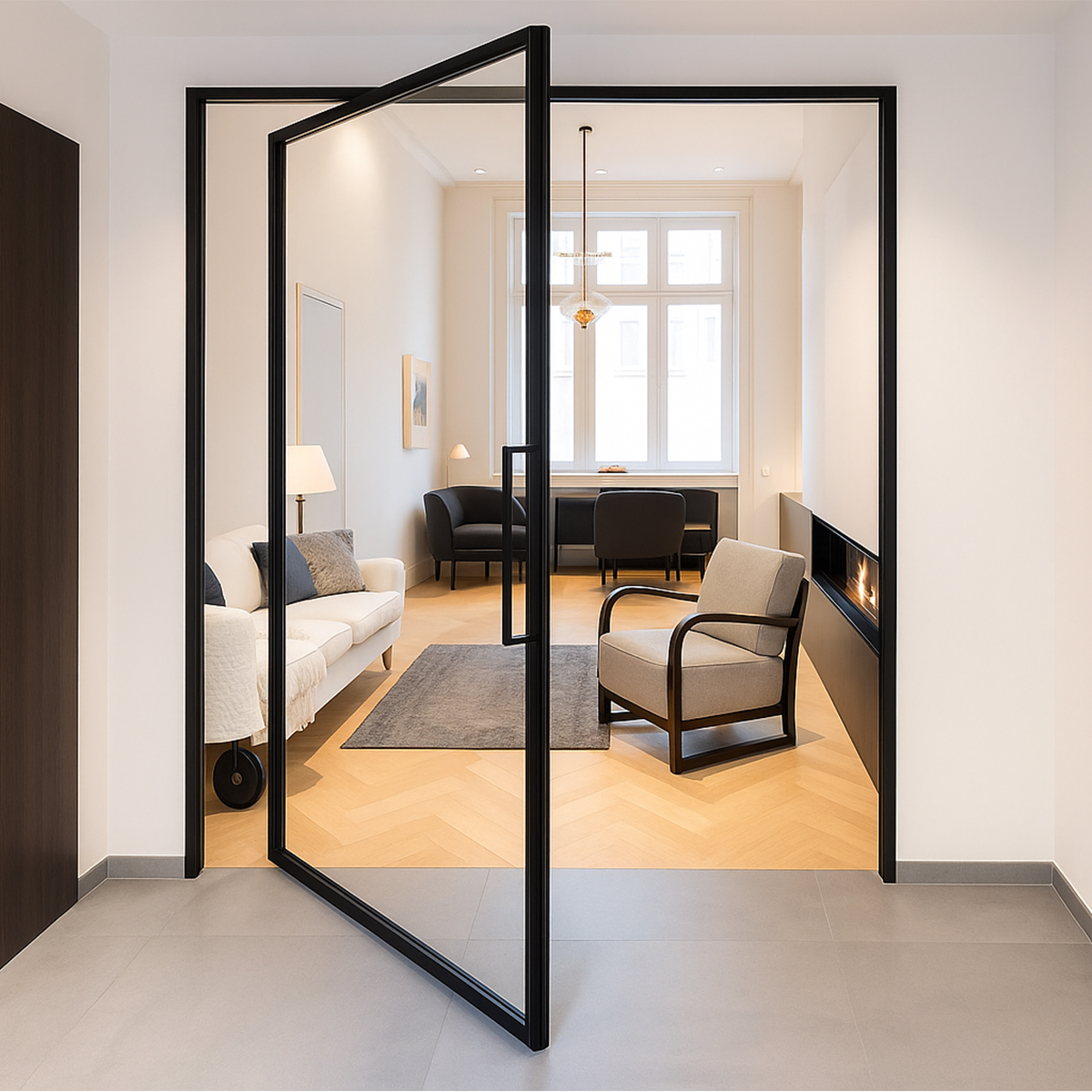 automatic pivot door
